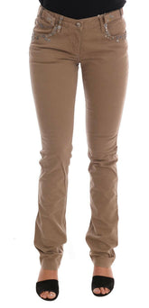 Costume National Beige Cotton Stretch Slim Fit Jeans -   -  Costume National.